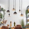 Koyoto Suspension, Boule lumineuse, Suspension Ambre, Clair, Fumé, 6 lumières