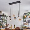 Koyoto Suspension, Boule lumineuse, Suspension Ambre, Clair, Fumé, 6 lumières