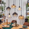 Koyoto Suspension, Boule lumineuse, Suspension Ambre, Clair, Fumé, 6 lumières