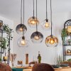 Koyoto Suspension, Boule lumineuse, Suspension Ambre, Clair, Fumé, 6 lumières