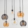 Koyoto Suspension, Boule lumineuse, Suspension Ambre, Clair, Fumé, 6 lumières