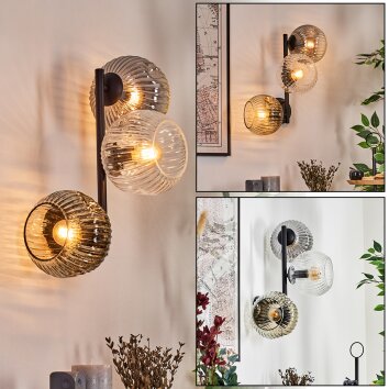 Ripoll Boule lumineuse, Applique murale Ambre, Clair, Fumé, 3 lumières Ripoll Boule lumineuse, Applique murale Ambre, Clair, Fumé, 3 lumières