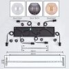 Koyoto Suspension, Boule lumineuse, Suspension Ambre, Clair, Fumé, 6 lumières