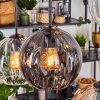 Koyoto Suspension, Boule lumineuse, Suspension Ambre, Clair, Fumé, 6 lumières
