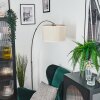 Bassagoda Lampadaire Nickel mat, Noir, 1 lumière