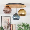 Koyoto Plafonnier, Boule lumineuse Écru, Noir, 3 lumières