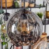 Koyoto Suspension, Boule lumineuse, Suspension Ambre, Clair, Fumé, 6 lumières