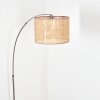 Barcos Lampadaire Nickel mat, Noir, 1 lumière