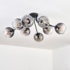 Koyoto Plafonnier, Boule lumineuse 85 cm Clair, Fumé, 8 lumières
