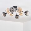 Koyoto Plafonnier, Boule lumineuse 85 cm Ambre, Clair, Fumé, 8 lumières