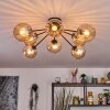 Koyoto Plafonnier, Boule lumineuse 85 cm Ambre, 8 lumières