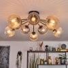 Koyoto Plafonnier, Boule lumineuse 81 cm Ambre, Clair, Fumé, 10 lumières