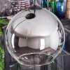 Koyoto Suspension, Boule lumineuse, Suspension grappe Ambre, Chrome, Clair, Fumé, 4 lumières
