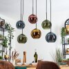 Koyoto Suspension, Boule lumineuse, Suspension Bleu, Or, Vert, Cuivré, 6 lumières