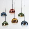 Koyoto Suspension, Boule lumineuse, Suspension Bleu, Or, Vert, Clair, Cuivré, 6 lumières