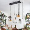 Koyoto Suspension, Boule lumineuse, Suspension Ambre, Clair, Fumé, 6 lumières