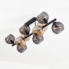 Koyoto Plafonnier, Boule lumineuse Ambre, Fumé, 10 lumières