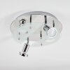 Mirando Plafonnier, Spot de plafond LED Chrome, Argenté, Transparent, 4 lumières
