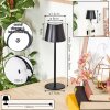 Salgadinho Lampe de table d'extérieur, Luminaire de salle de bain, Lampe à poser LED Noir, 1 lumière
