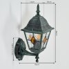Naofe Lampe murale d´extérieur, Applique murale Vert, Noir, 1 lumière