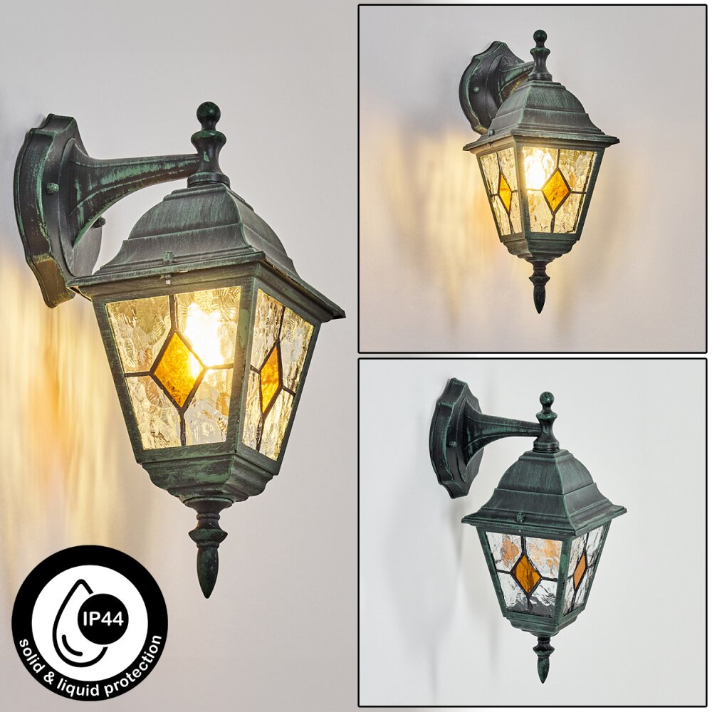 Naofe Lampe murale d´extérieur, Applique murale Vert, Noir, 1 lumière main product photo