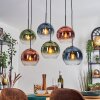Koyoto Suspension, Boule lumineuse, Suspension Bleu, Vert, Clair, Cuivré, 6 lumières