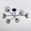 Koyoto Plafonnier, Boule lumineuse 78 cm Clair, Fumé, 6 lumières