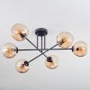 Koyoto Plafonnier, Boule lumineuse 78 cm Ambre, 6 lumières