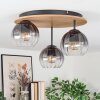 Koyoto Plafonnier, Boule lumineuse Écru, Noir, 3 lumières