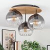 Koyoto Plafonnier, Boule lumineuse Écru, Noir, 3 lumières