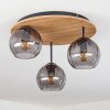 Koyoto Plafonnier, Boule lumineuse Écru, Noir, 3 lumières