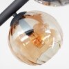 Koyoto Plafonnier, Boule lumineuse Ambre, Clair, Fumé, 10 lumières