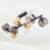 Koyoto Plafonnier, Boule lumineuse Ambre, Clair, Fumé, 10 lumières