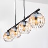 Koyoto Suspension, Boule lumineuse, Suspension Ambre, Clair, 4 lumières