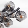 Koyoto Plafonnier, Boule lumineuse Fumé, 10 lumières