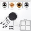 Ripoll Suspension, Boule lumineuse, Suspension grappe Ambre, Chrome, Or, Fumé, 4 lumières