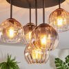 Koyoto Plafonnier, Boule lumineuse 45 cm Ambre, Clair, Fumé, 5 lumières