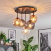 Koyoto Plafonnier, Boule lumineuse 45 cm Ambre, Clair, Fumé, 5 lumières