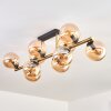 Gastor Plafonnier, Boule lumineuse Or, Noir, 10 lumières