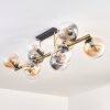 Gastor Plafonnier, Boule lumineuse Or, Noir, 10 lumières