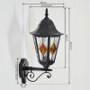 Hongkong Lampe murale d´extérieur, Applique murale Noir, 1 lumière