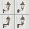 Hongkong Lampe murale d´extérieur, Applique murale Brun, Or, 1 lumière, Détecteur de mouvement