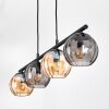 Koyoto Suspension, Boule lumineuse, Suspension Ambre, Fumé, 4 lumières