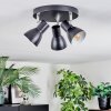 Farel Plafonnier, Spot de plafond Chrome, Noir, 3 lumières