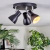 Farel Plafonnier, Spot de plafond Chrome, Noir, 3 lumières
