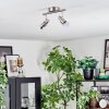 Firan Plafonnier, Spot de plafond LED Nickel mat, 2 lumières