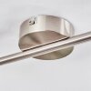 Firan Plafonnier, Spot de plafond LED Nickel mat, 2 lumières