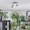Firan Plafonnier, Spot de plafond LED Nickel mat, 2 lumières