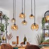 Ripoll Suspension, Boule lumineuse, Suspension Ambre, Clair, 6 lumières