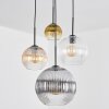 Koyoto Suspension, Boule lumineuse, Suspension grappe Ambre, Or, Clair, Fumé, 4 lumières